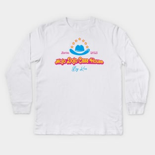 retro mojo dojo Kids Long Sleeve T-Shirt